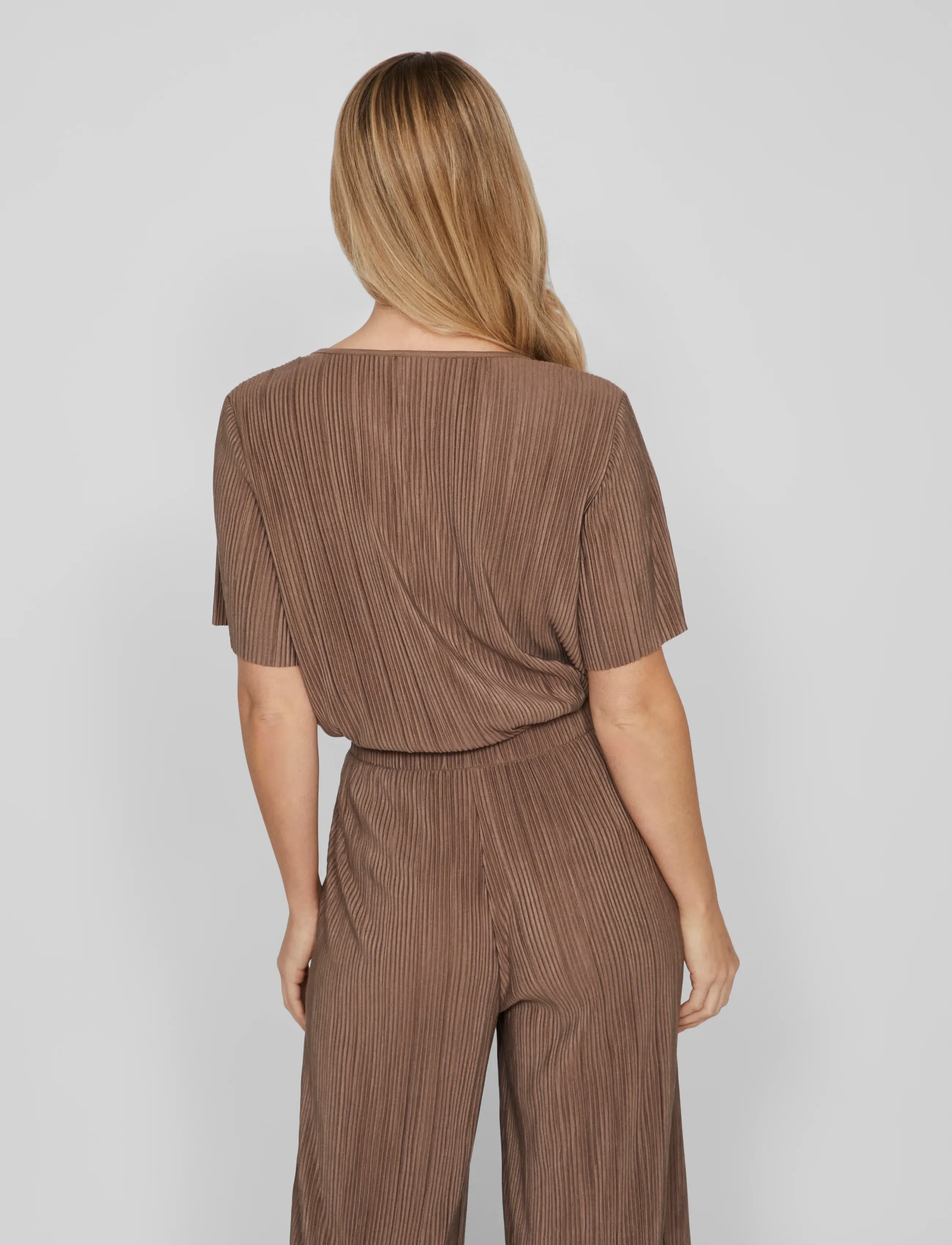 Vila - VIPLISA O-NECK S/S TOP - NOOS - t-shirts - fossil - 3