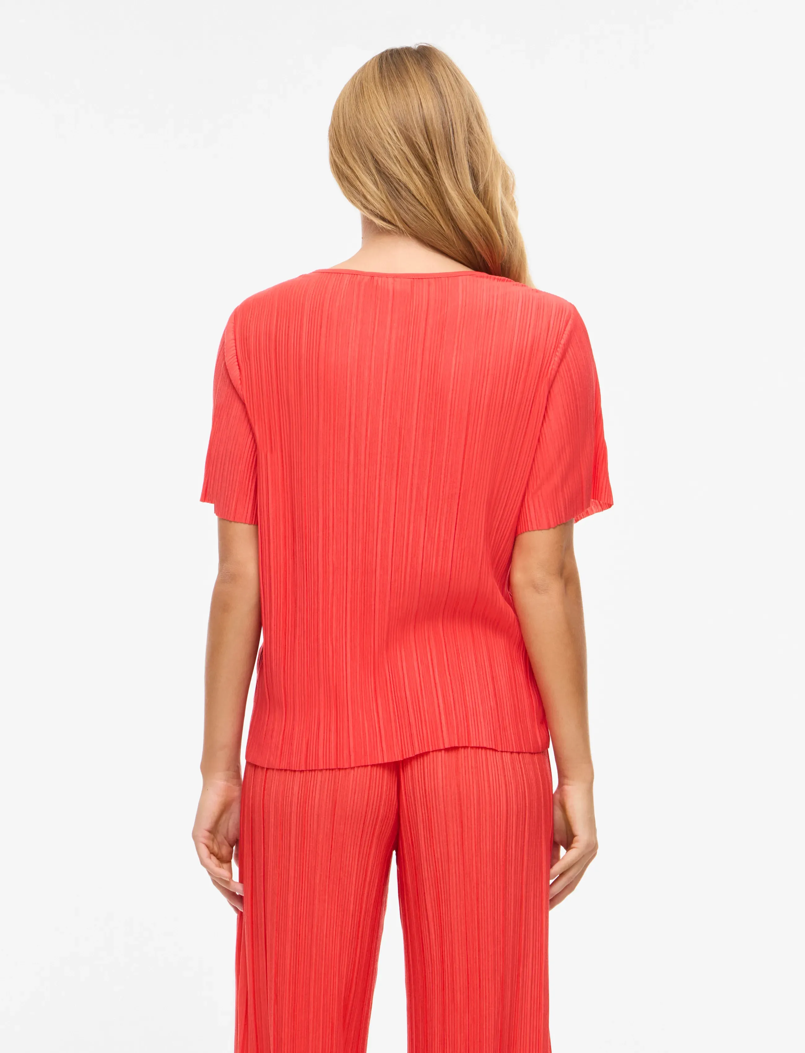 Vila - VIPLISA O-NECK S/S TOP - NOOS - t-shirts - hibiscus - 3