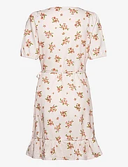 Vila - VIKATI FLOWER LINEN SHORT FRILL DRESS - ballīšu apģērbs par outlet cenām - peach whip - 1