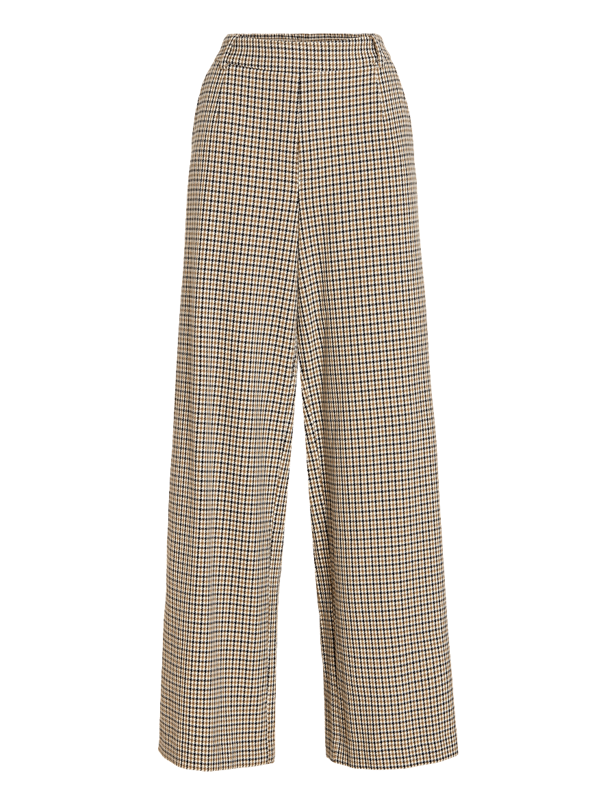 Vila - VIVARONE PATTERN HW WIDE PANT - NOOS - vida byxor - birch - 1