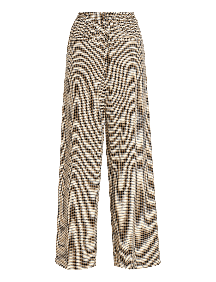 Vila - VIVARONE PATTERN HW WIDE PANT - NOOS - vida byxor - birch - 2