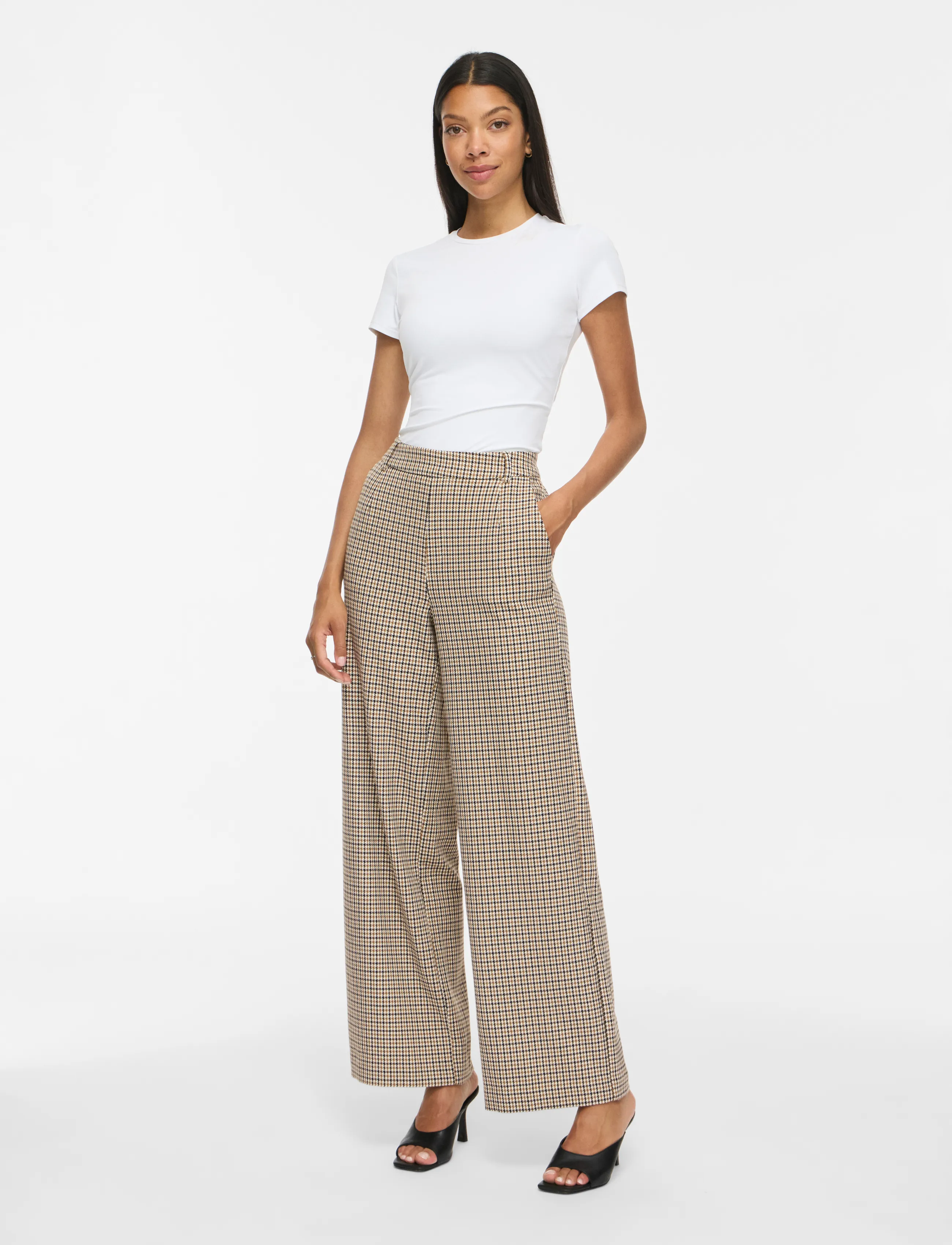 Vila - VIVARONE PATTERN HW WIDE PANT - NOOS - birch - 4