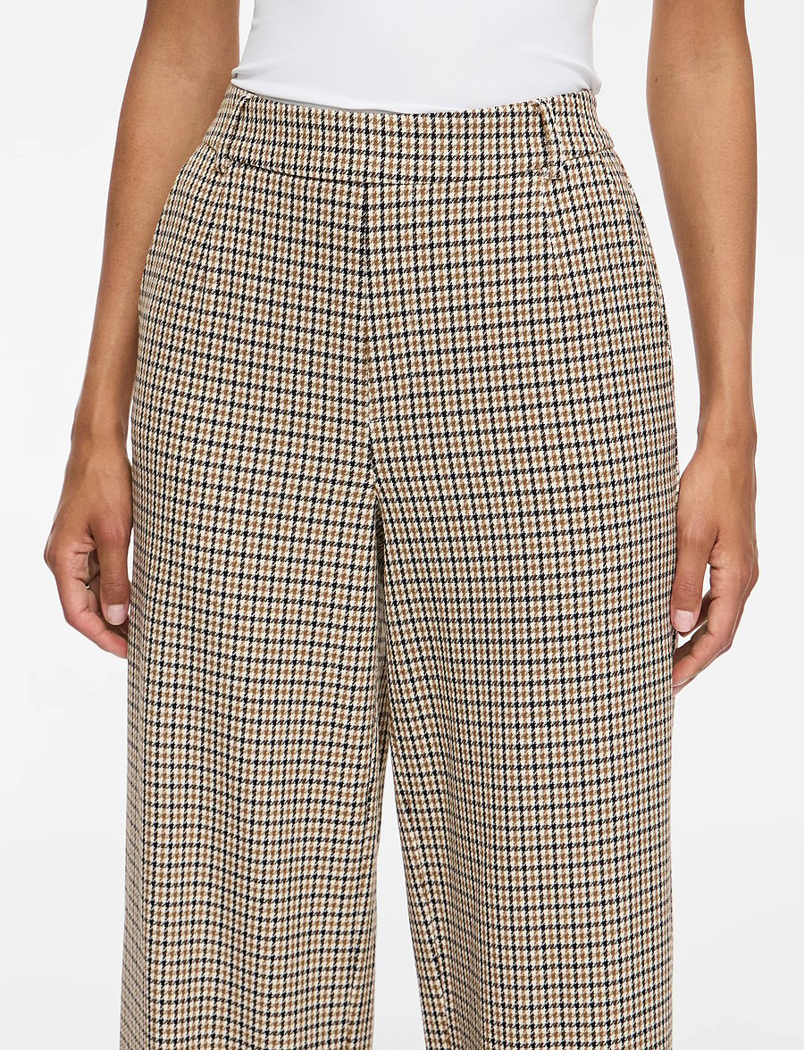 Vila - VIVARONE PATTERN HW WIDE PANT - NOOS - vida byxor - birch - 5