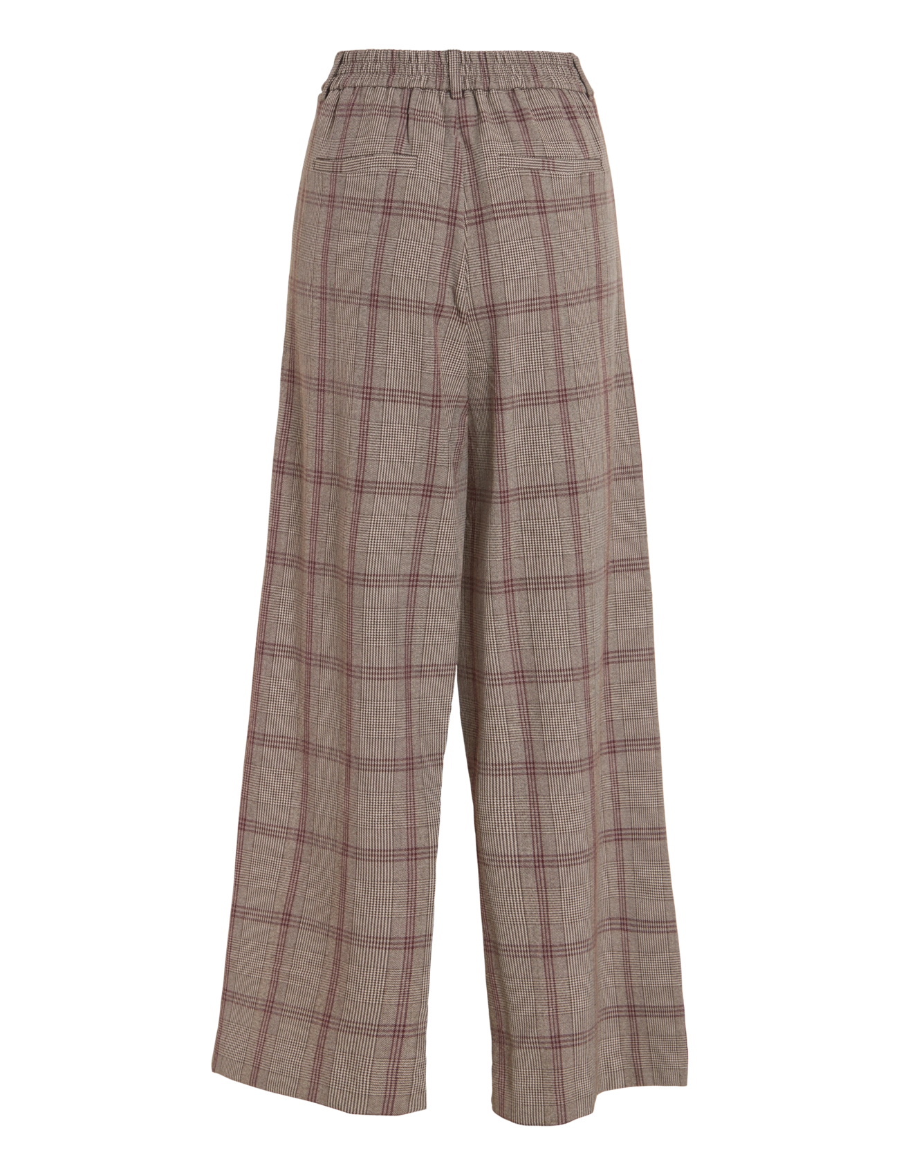 Vila - VIVARONE PATTERN HW WIDE PANT - NOOS - bukser med brede ben - port royale - 2