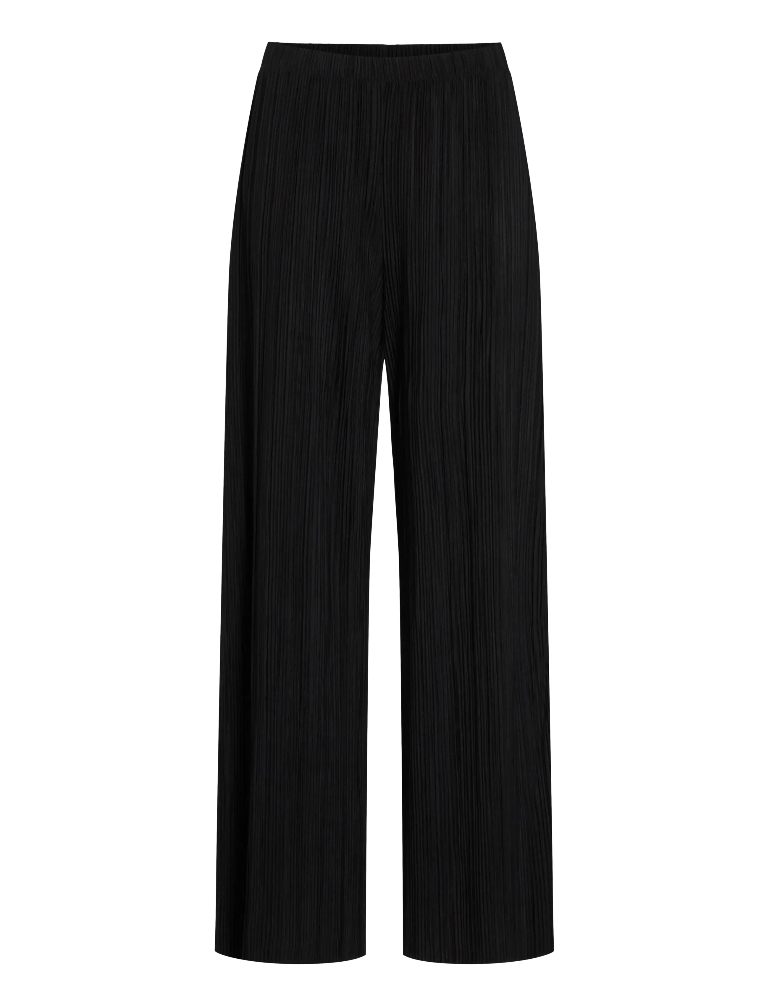 Vila - VIPLISA HW LOOSE PANTS - NOOS - laia säärega püksid - black beauty - 1