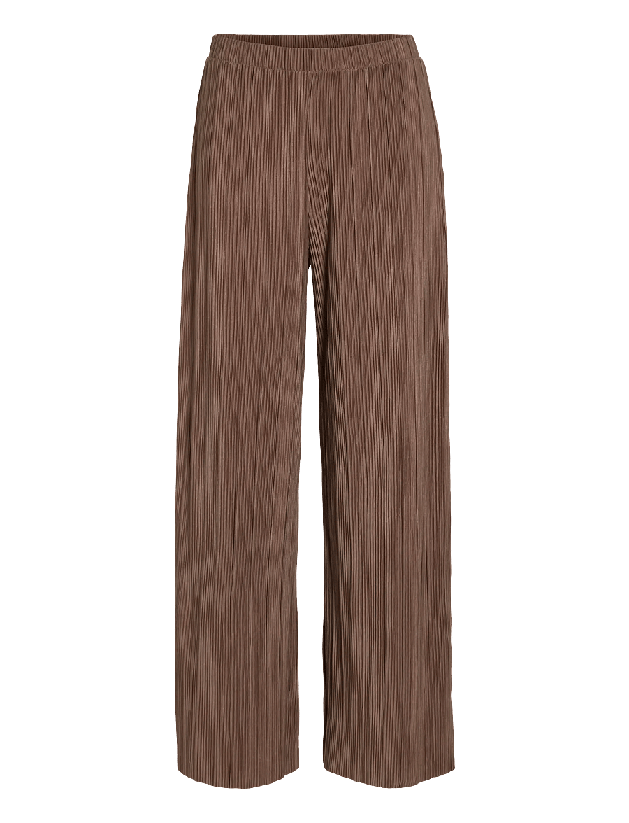 Vila - VIPLISA HW LOOSE PANTS - NOOS - laia säärega püksid - fossil - 1