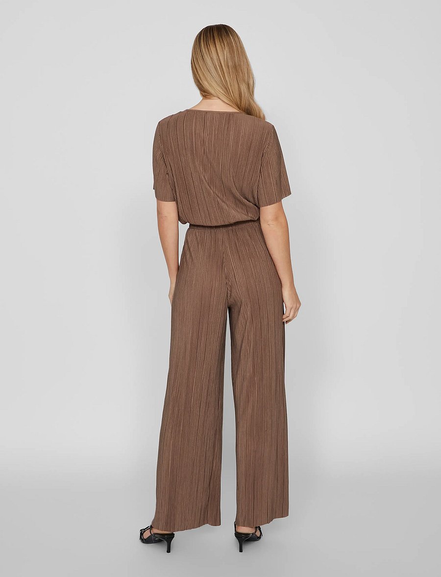 Vila - VIPLISA HW LOOSE PANTS - NOOS - laia säärega püksid - fossil - 3