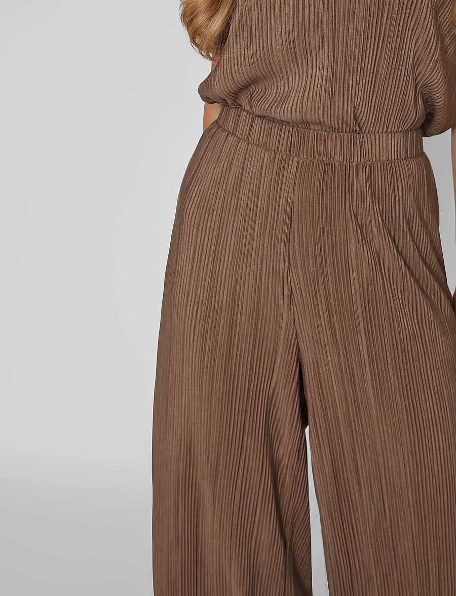 Vila - VIPLISA HW LOOSE PANTS - NOOS - laia säärega püksid - fossil - 5