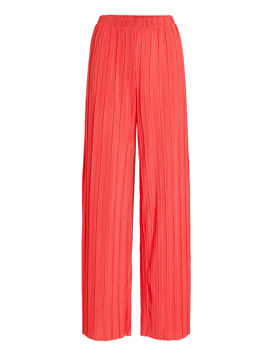 Vila - VIPLISA HW LOOSE PANTS - NOOS - bukser med brede ben - hibiscus - 1