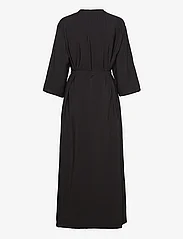 Vila - VISERO VNECK 3/4 ANKLE SHIRT DRESS/SU - maxi dresses - black - 1