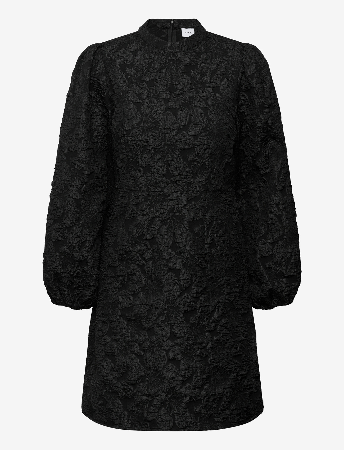 Vila - VIWILLOW L/S SHORT DRESS/DC/2 - cocktailkleider - black beauty - 0