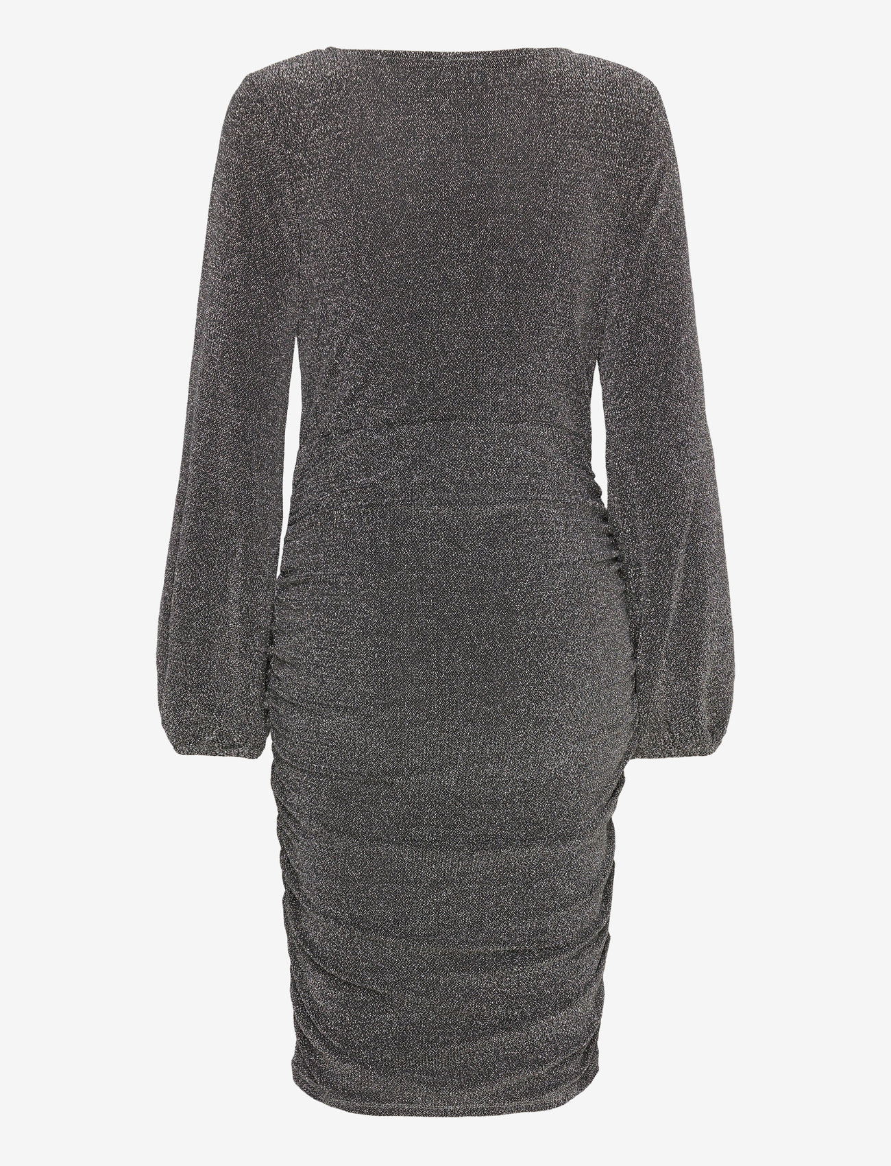 Vila - VICARO L/S V-NECK MIDI DRESS/DC/1 - festklänningar - silver - 1