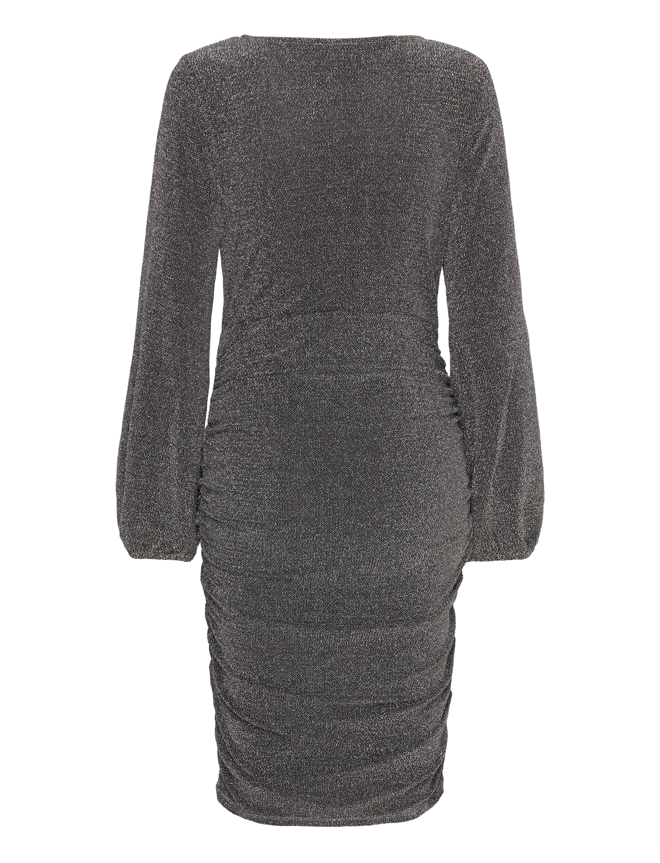 Vila - VICARO L/S V-NECK MIDI DRESS/DC - festtøj til outletpriser - silver - 1