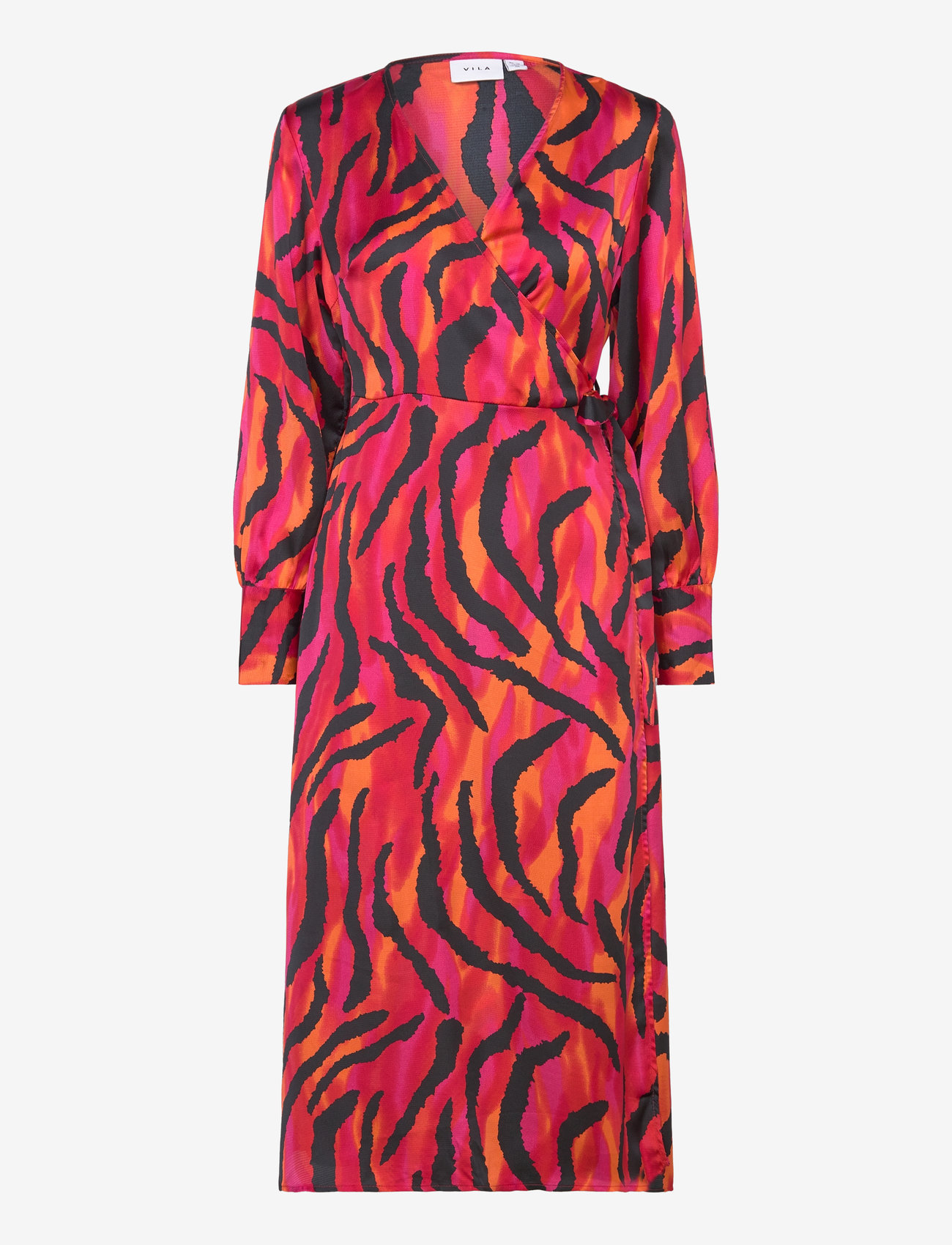 Vila Vinaria L/s Wrap Midi Dress/dc/su – midi kjólar – verslaðu á