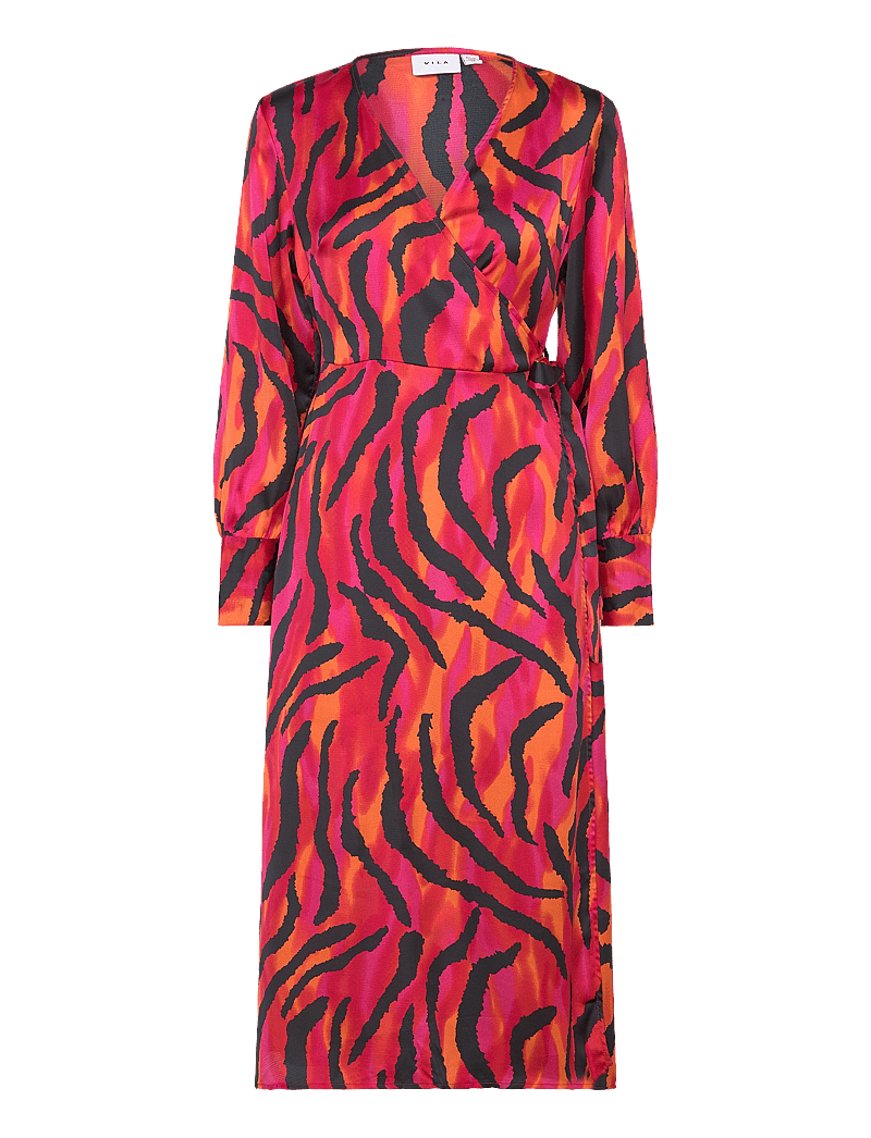 Vila Vinaria L/s Wrap Midi Dress/dc/su – midi kjólar – verslaðu á