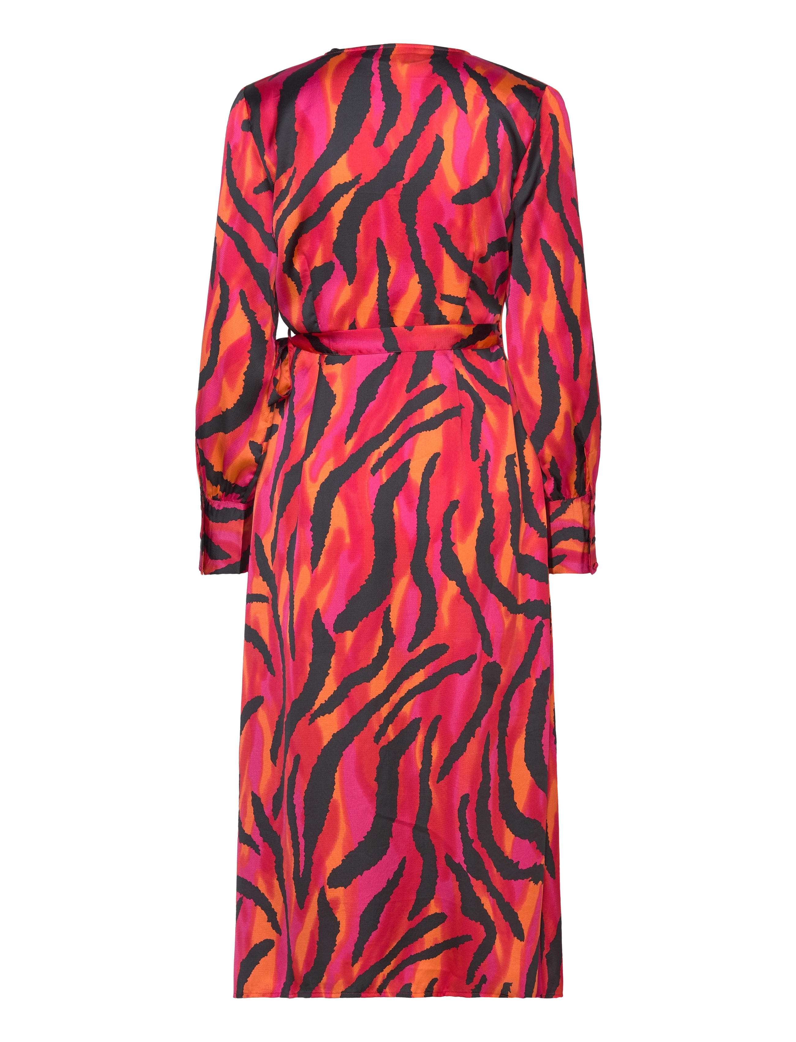 Vila - VINARIA L/S WRAP MIDI DRESS/DC/SU - midi-kleider - love potion - 2