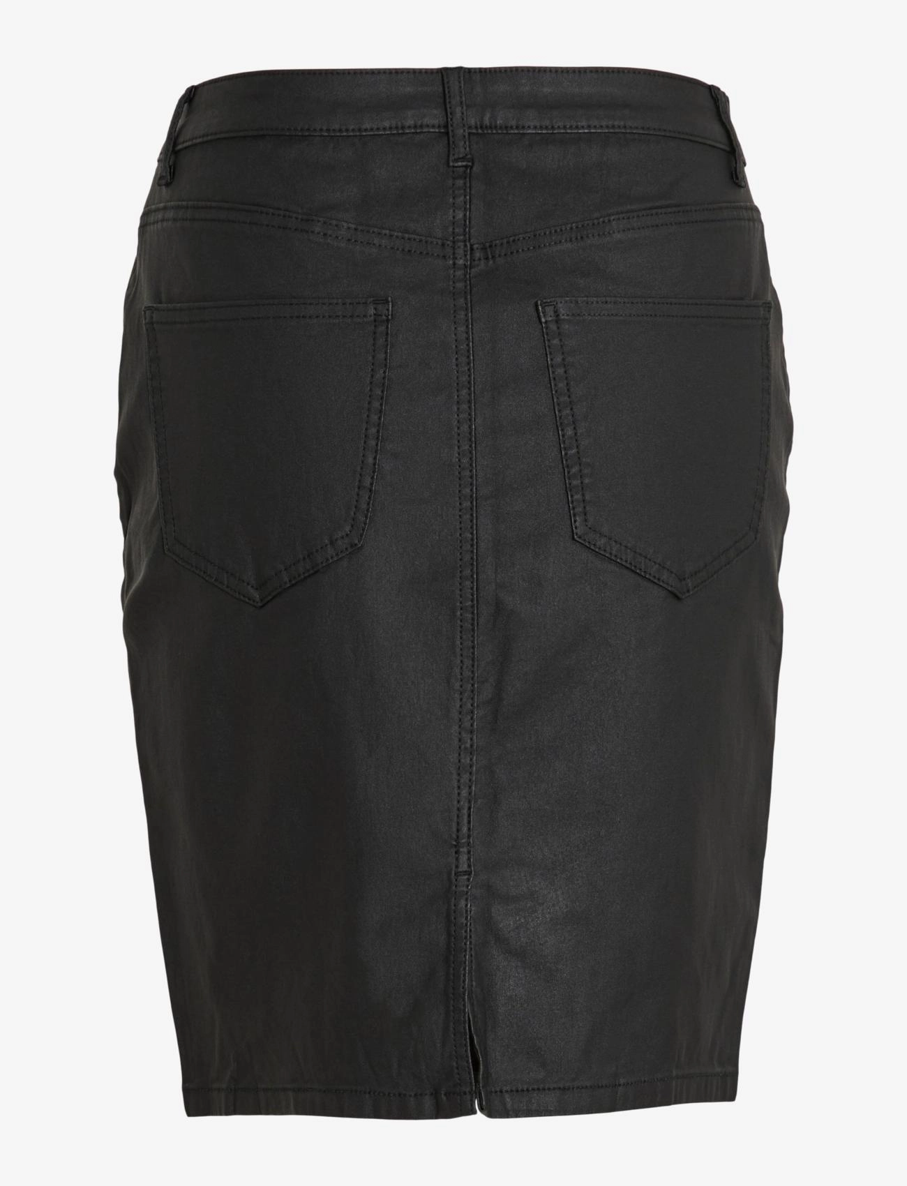 Vila - VICOMMIT COATED HW SKIRT/BF - laveste priser - black - 2