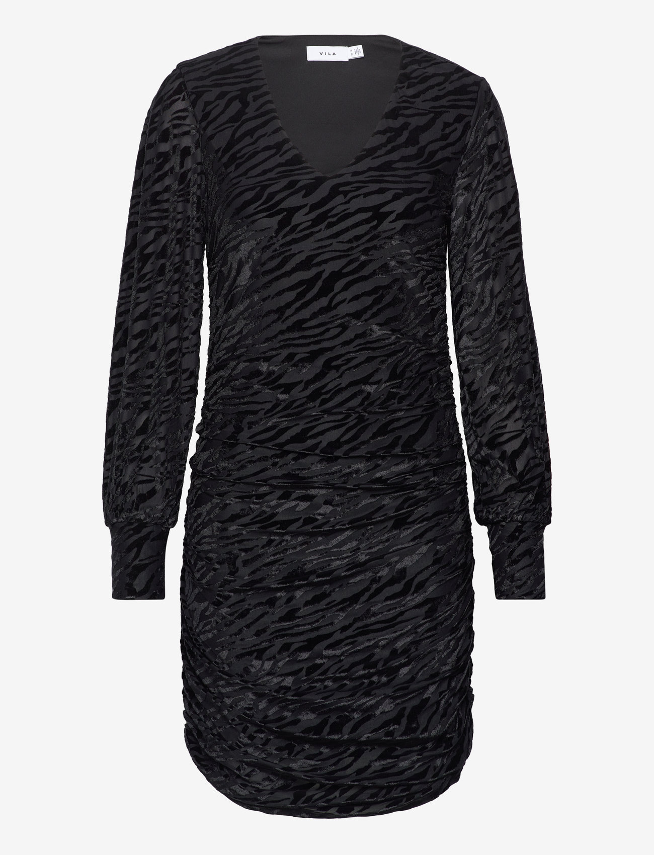 Vila - VIMAXA V-NECK L/S DRESS - laveste priser - black - 0