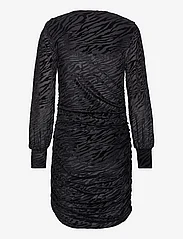 Vila - VIMAXA V-NECK L/S DRESS - short dresses - black - 1