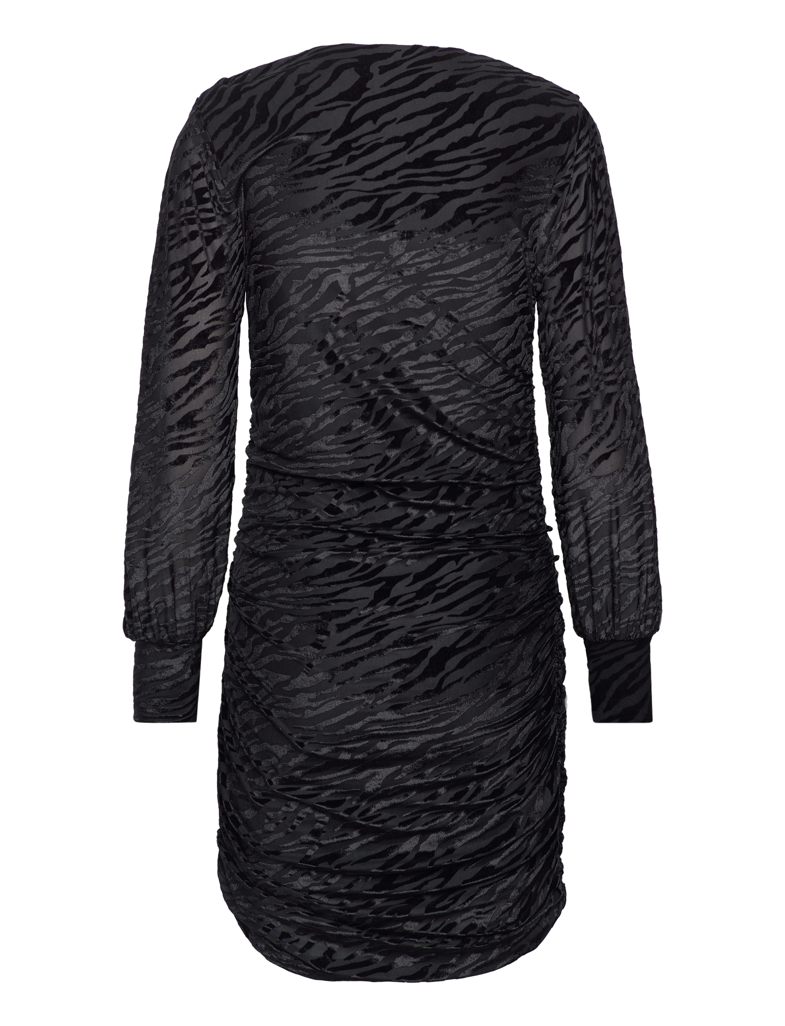 Vila - VIMAXA V-NECK L/S DRESS - kurze kleider - black - 1