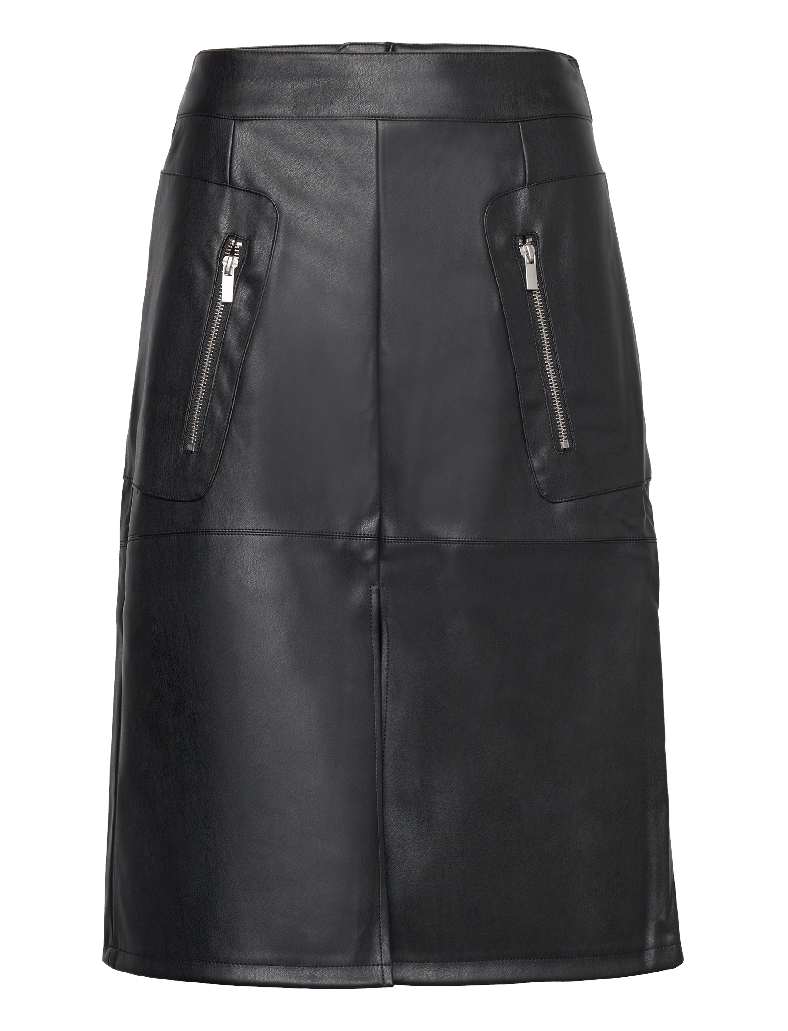 VIPEN HW COATED SKIRT - BLACK