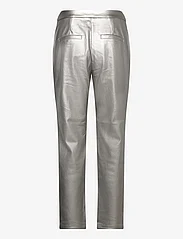 Vila - VIPEN RW COATED PU PANT - leather trousers - silver - 1