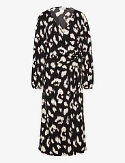 Vila - VIPEFFI PERRY L/S WRAP MIDI DRESS/SU - midi-kleider - black - 0