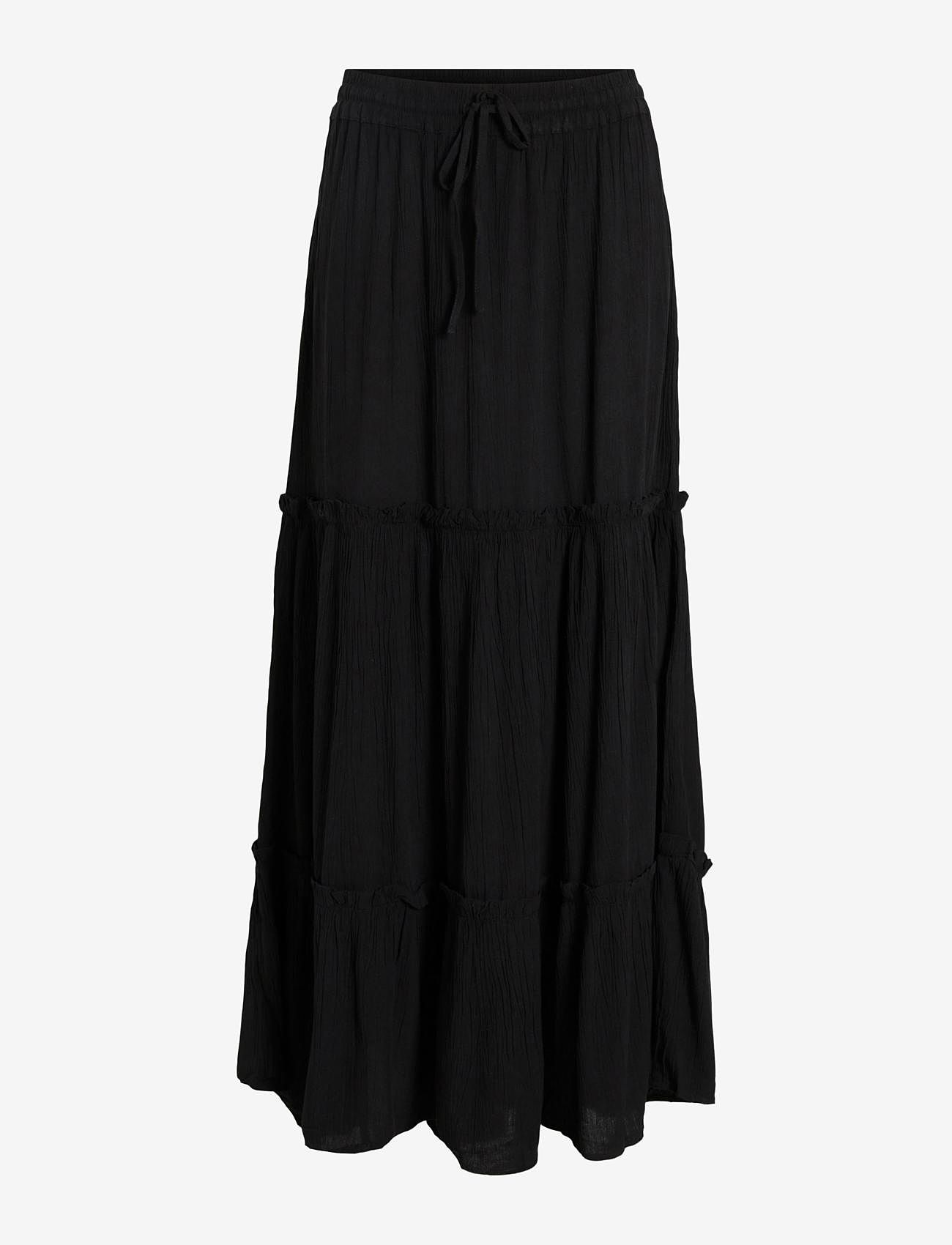 Vila - VIMESA HW MAXI SKIRT - NOOS - maxi nederdele - black - 1