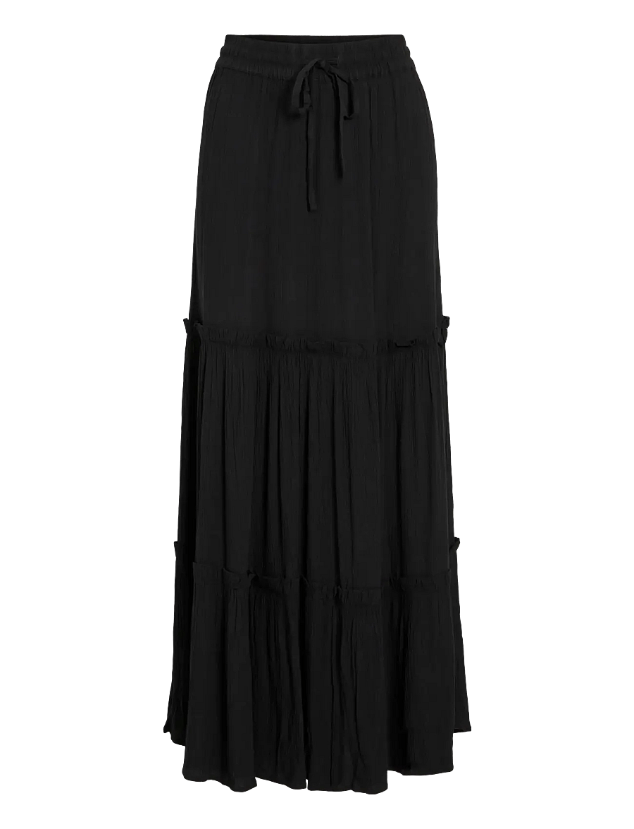 Vila - VIMESA HW MAXI SKIRT - NOOS - maxi röcke - black - 1