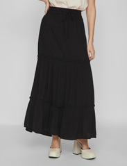 Vila - VIMESA HW LONG SKIRT/SU/FT/KA - maxi skirts - black - 0