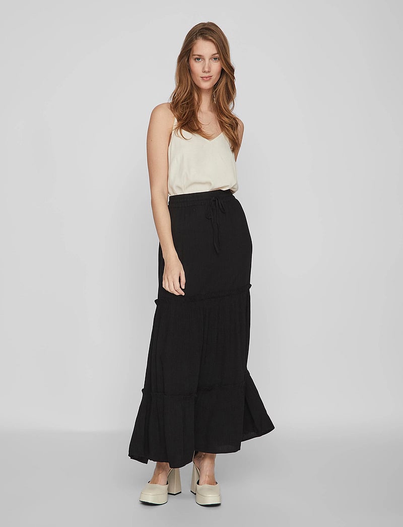 Vila - VIMESA HW MAXI SKIRT - NOOS - maxi nederdele - black - 4