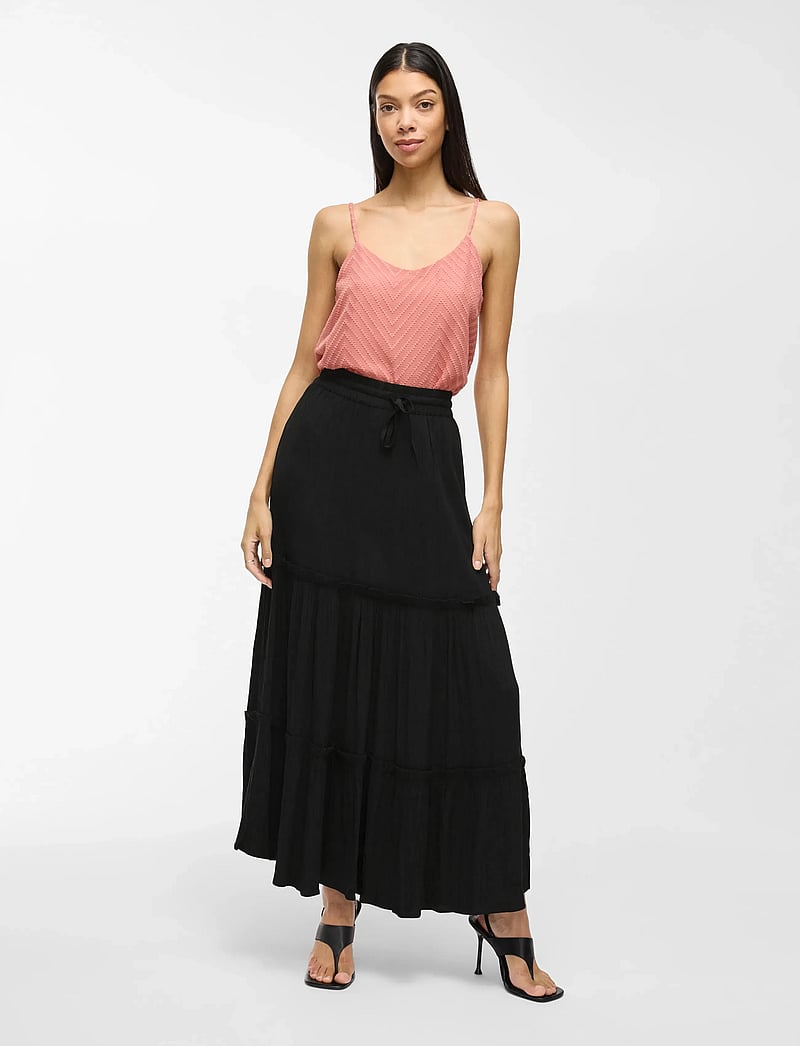 Vila - VIMESA HW MAXI SKIRT - NOOS - maxi röcke - black - 4