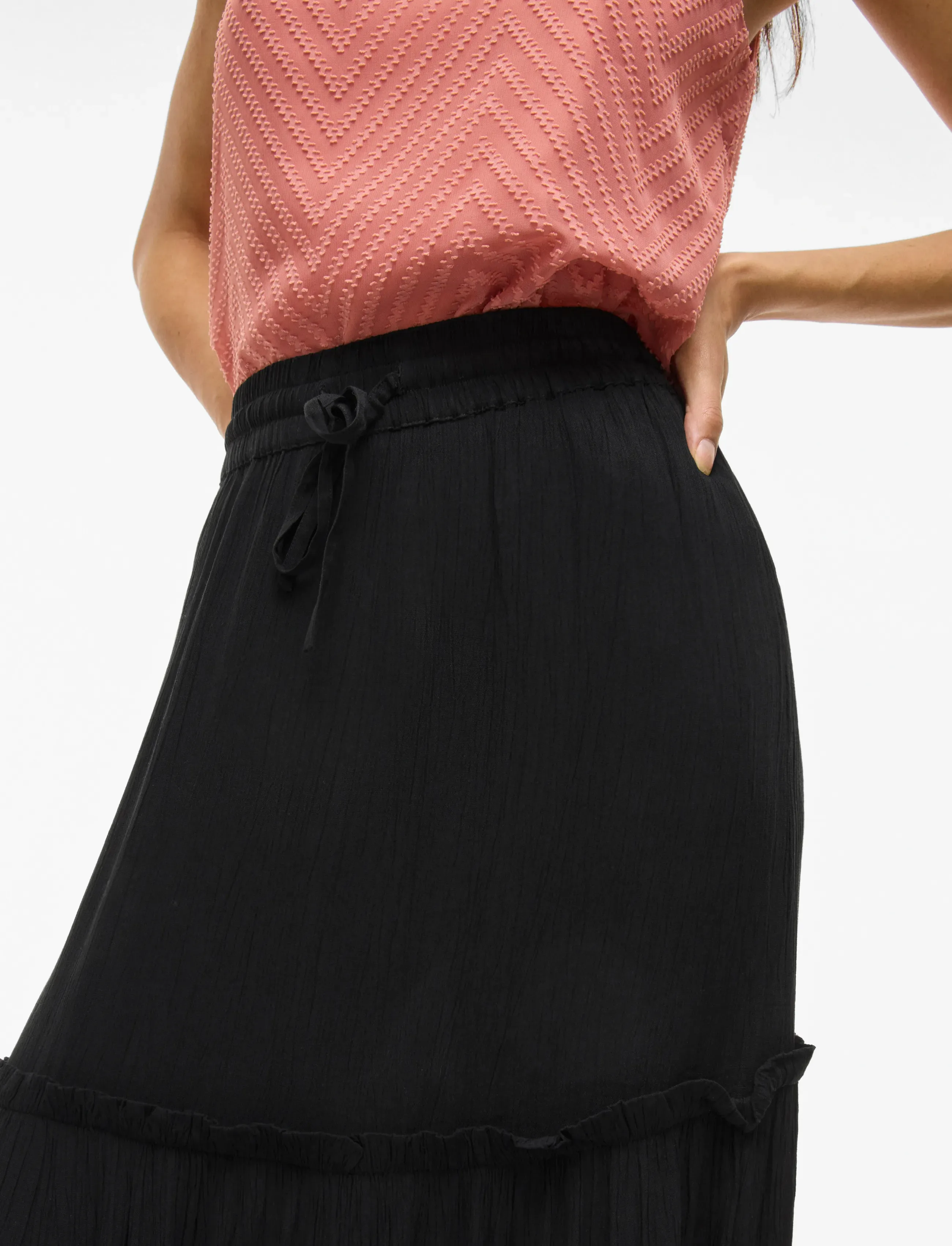 Vila - VIMESA HW MAXI SKIRT - NOOS - maxi röcke - black - 5