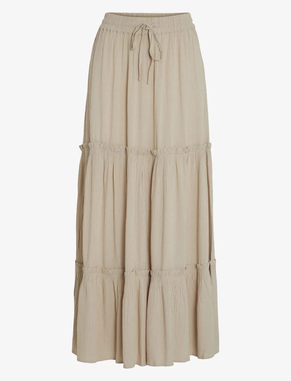Vila - VIMESA HW LONG SKIRT/SU/FT/KA - lange skjørt - feather gray - 0