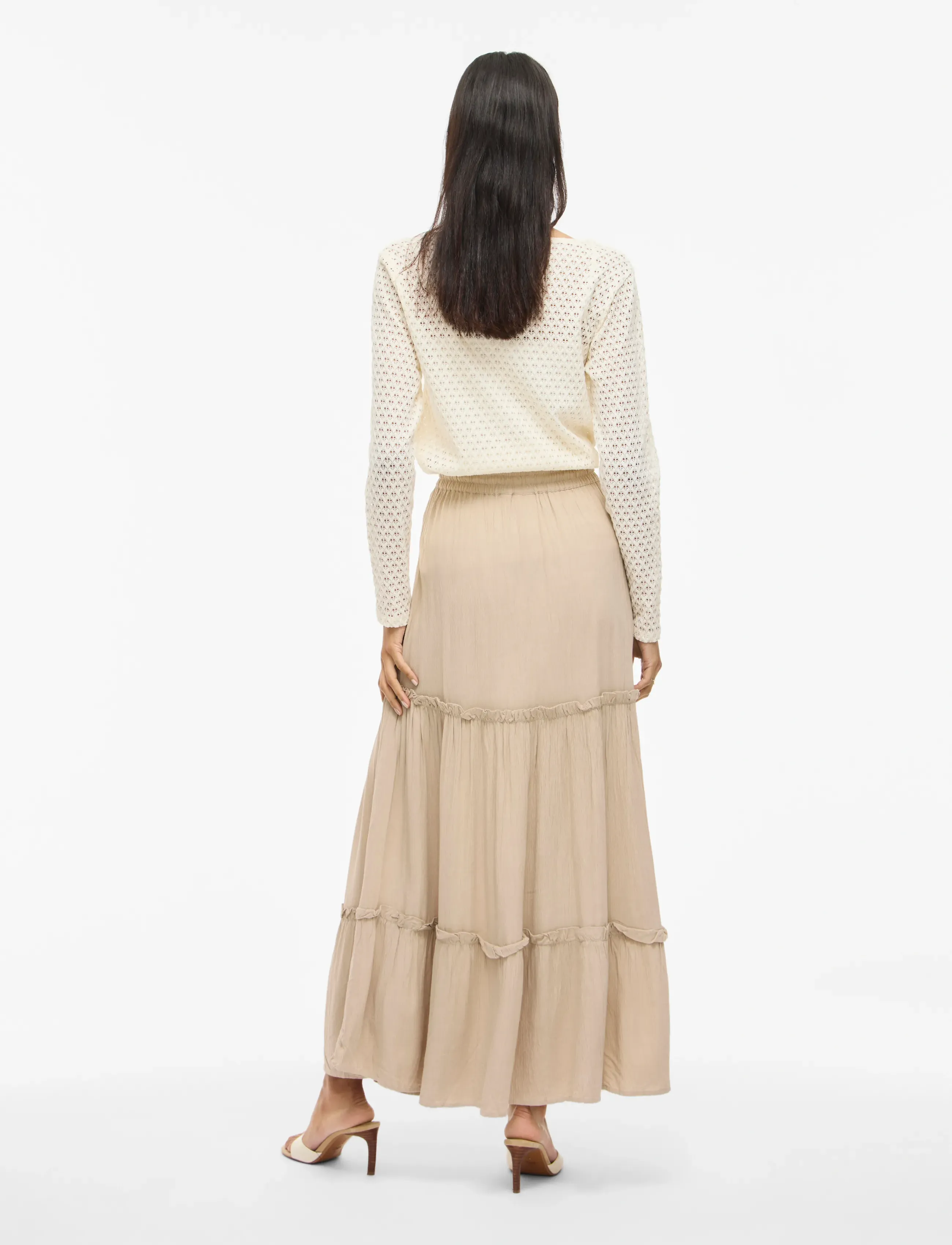 Vila - VIMESA HW MAXI SKIRT - NOOS - maxi pils - feather gray - 3