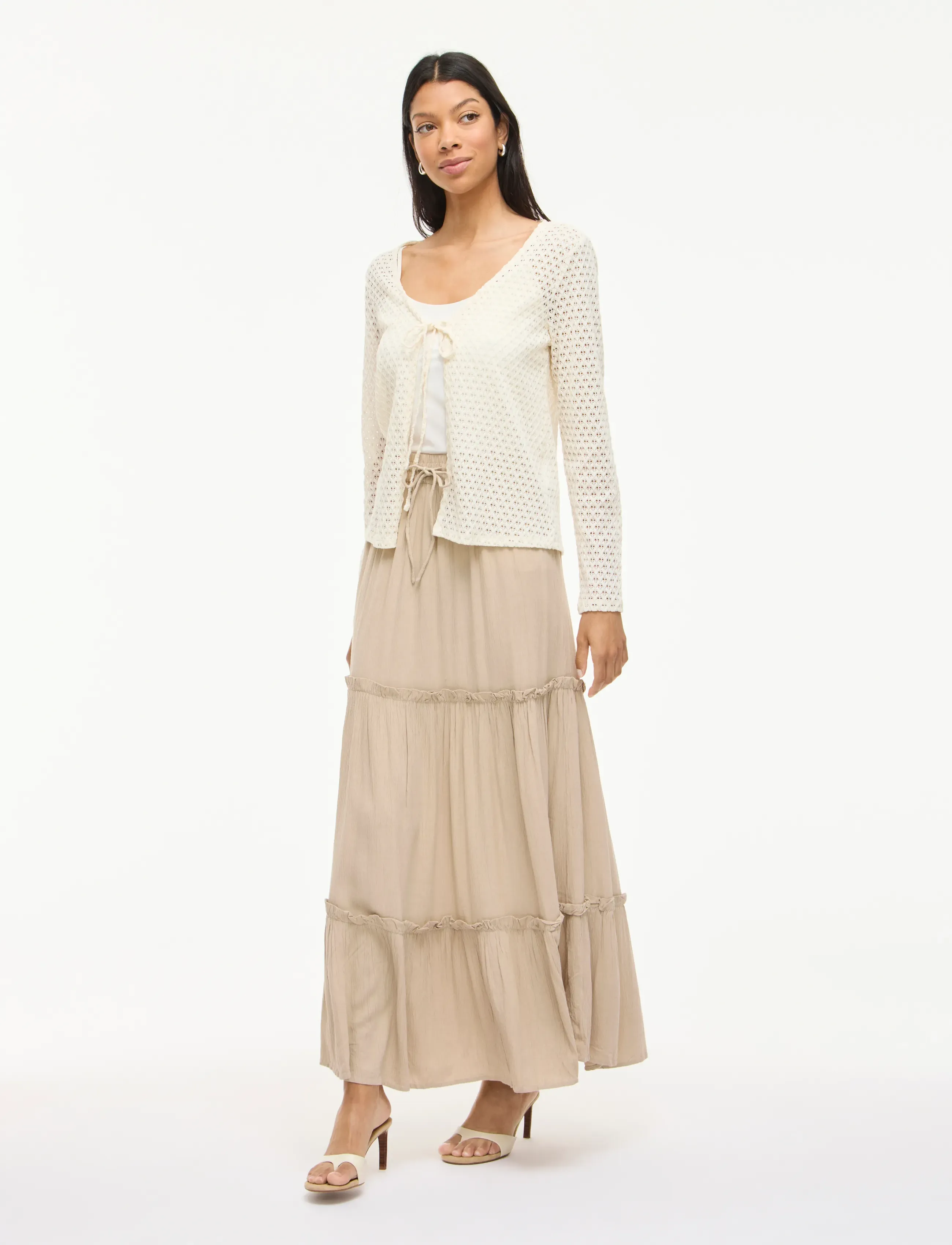 Vila - VIMESA HW MAXI SKIRT - NOOS - maxi pils - feather gray - 4