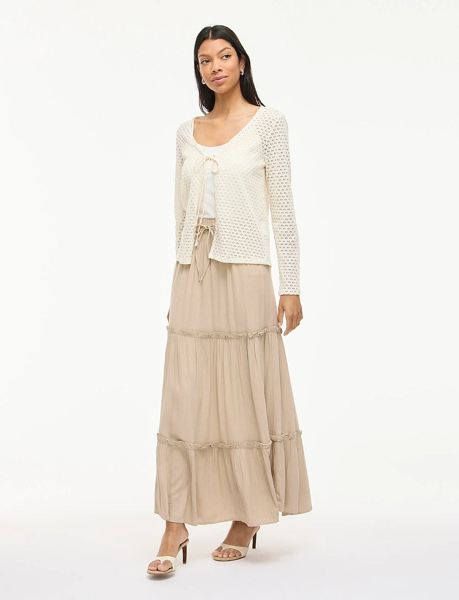 Vila - VIMESA HW MAXI SKIRT - NOOS - maxi röcke - feather gray - 4