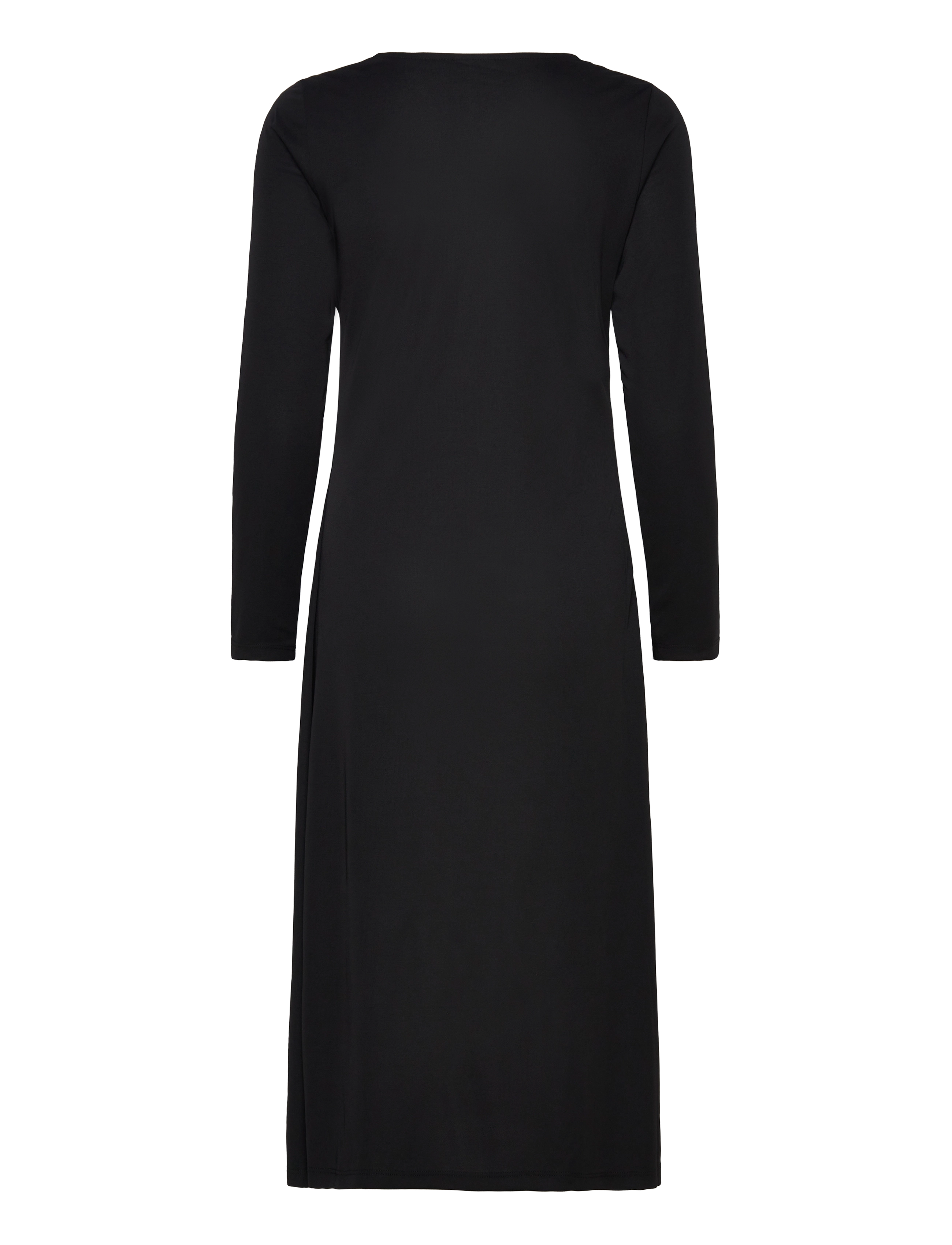 Vila - VINAYO KNOT L/S MID CALF DRESS - die niedrigsten preise - black - 1