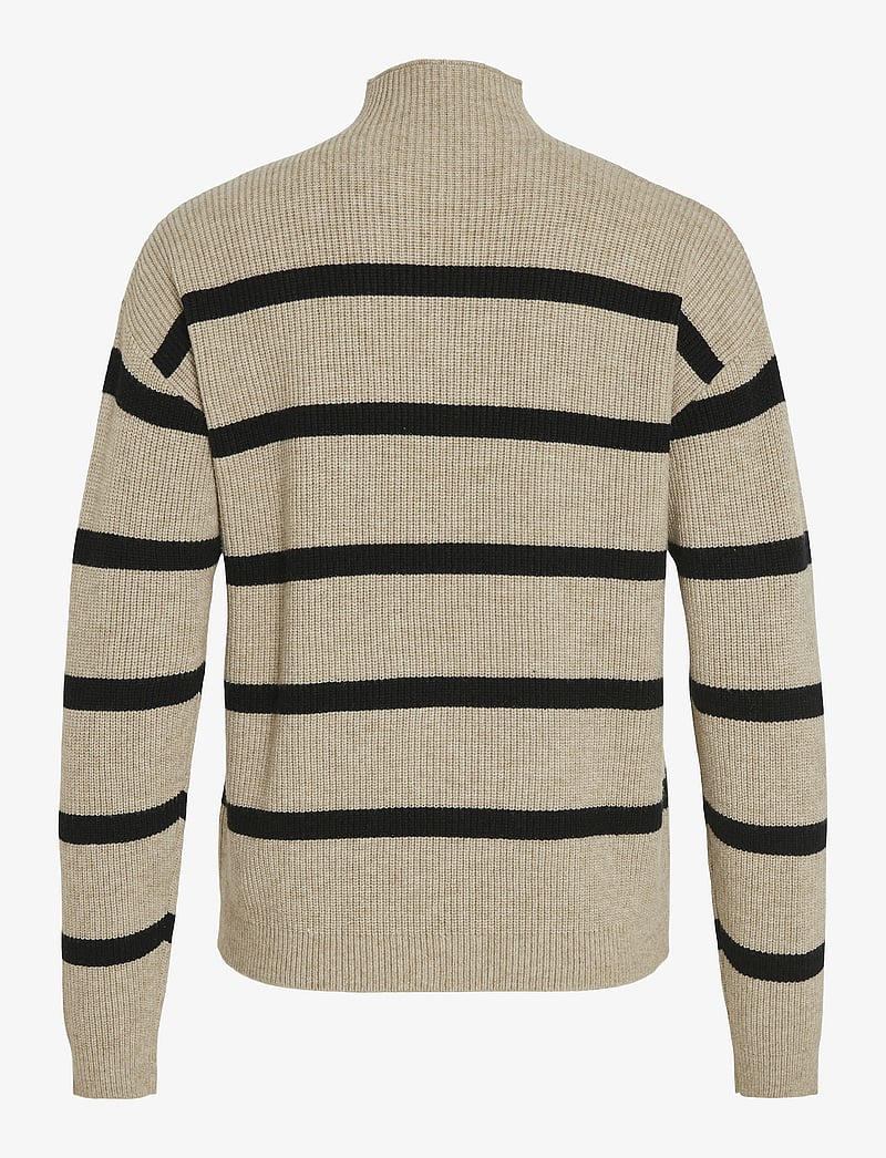 Vila - VIRIL MOCKNECK L/S KNIT RIB TOP 2- NOOS - polotröjor - natural melange - 1