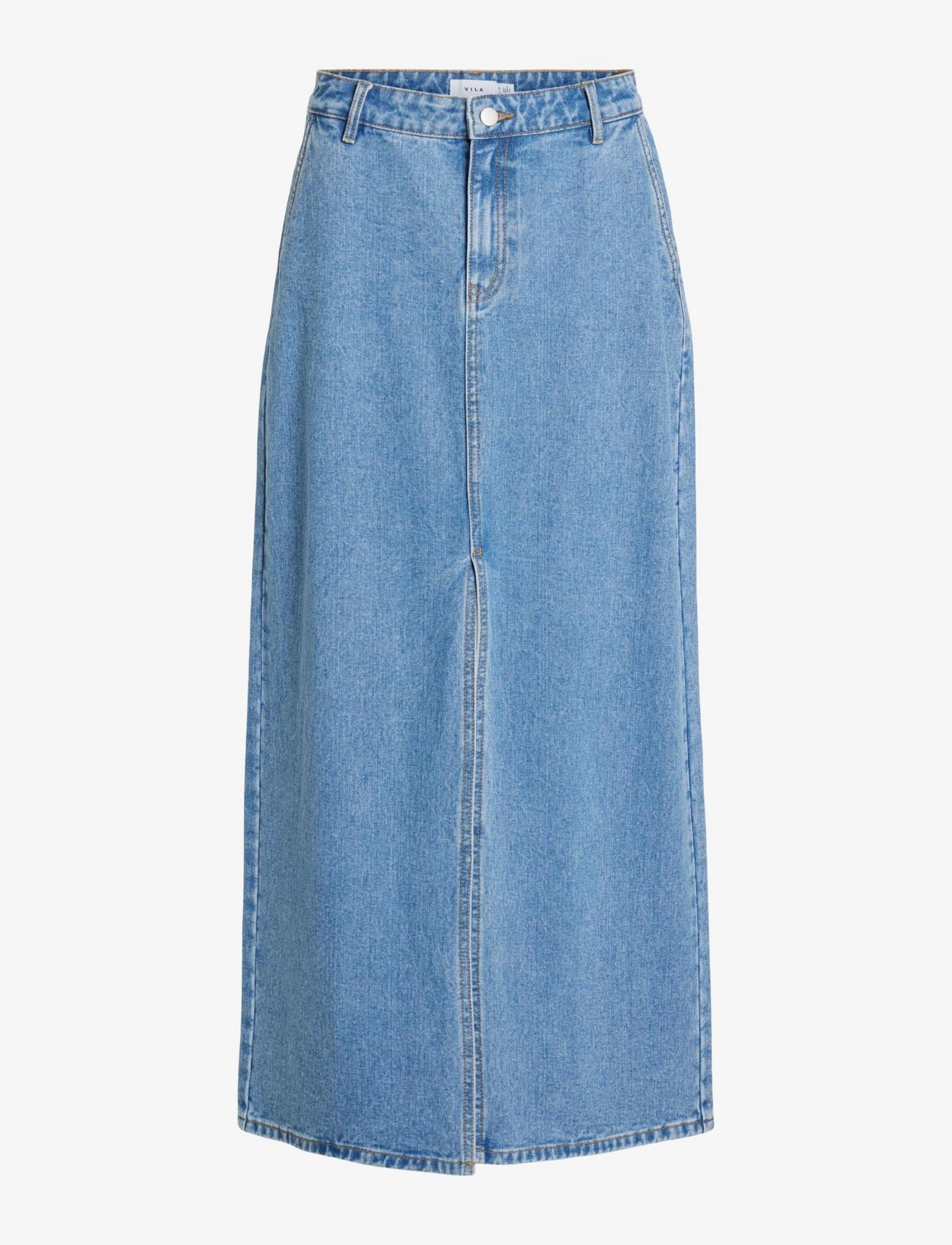 Vila VIKIRA LONG DENIM SKIRT - Röcke - LIGHT BLUE DENIM / blue