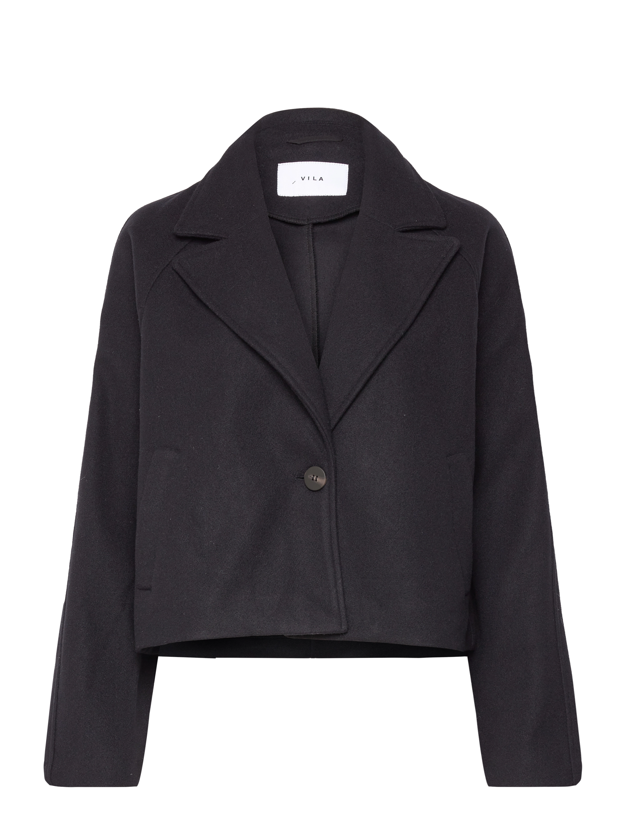 VISOLO L/S SHORT BUTTON JACKET - BLACK BEAUTY