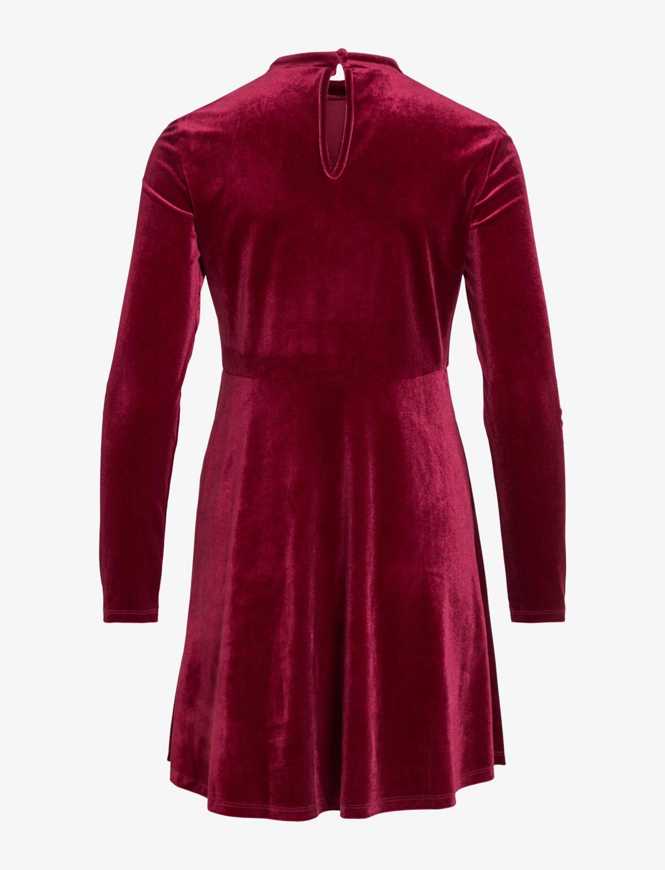 Vila - VIOELLE HIGH NECK L/S DRESS/1N - laveste priser - beet red - 2