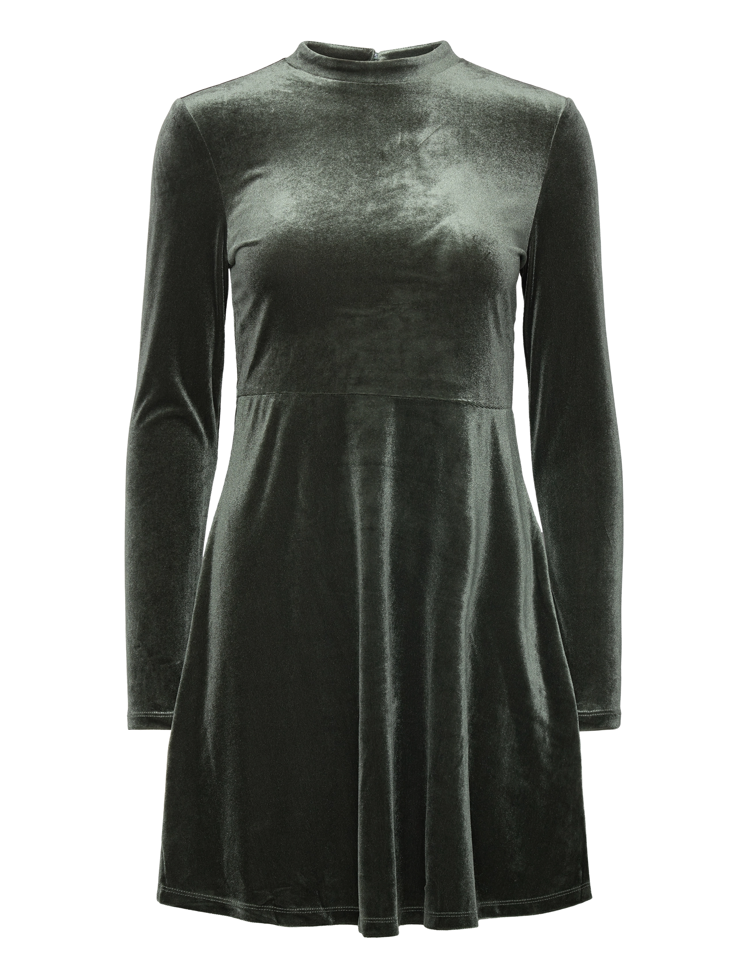 VIOELLE HIGH NECK L/S DRESS/1N - DARKEST SPRUCE