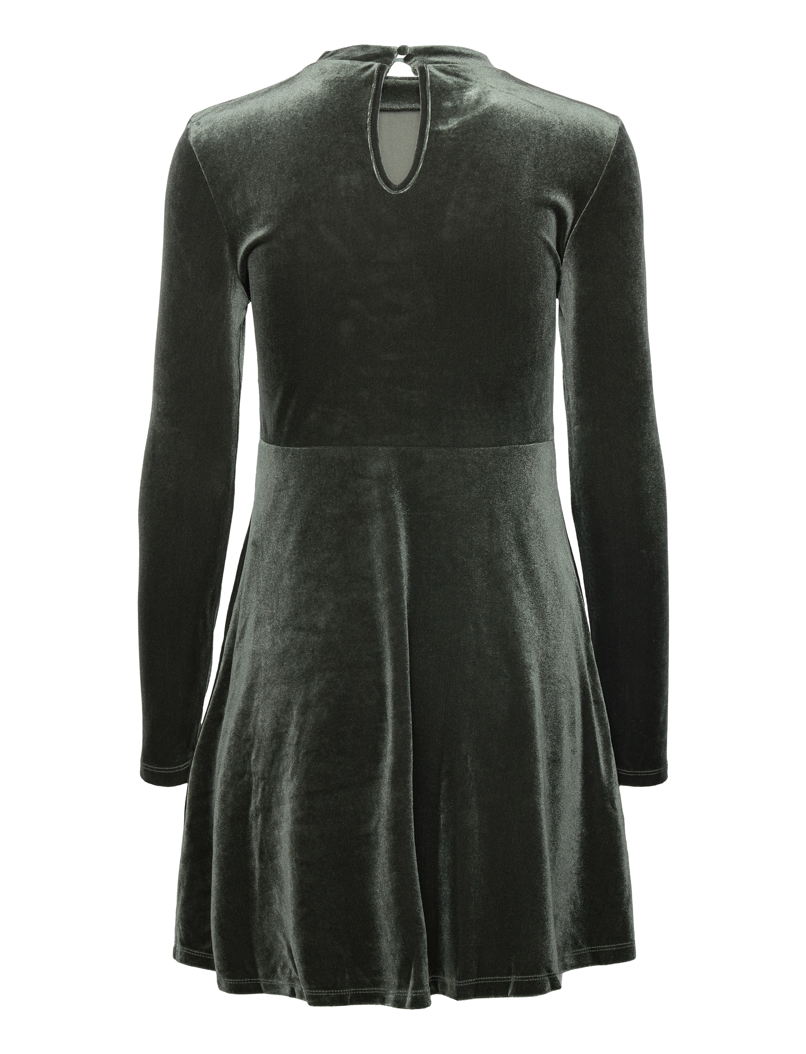 Vila - VIOELLE HIGH NECK L/S DRESS/1N - laveste priser - darkest spruce - 2