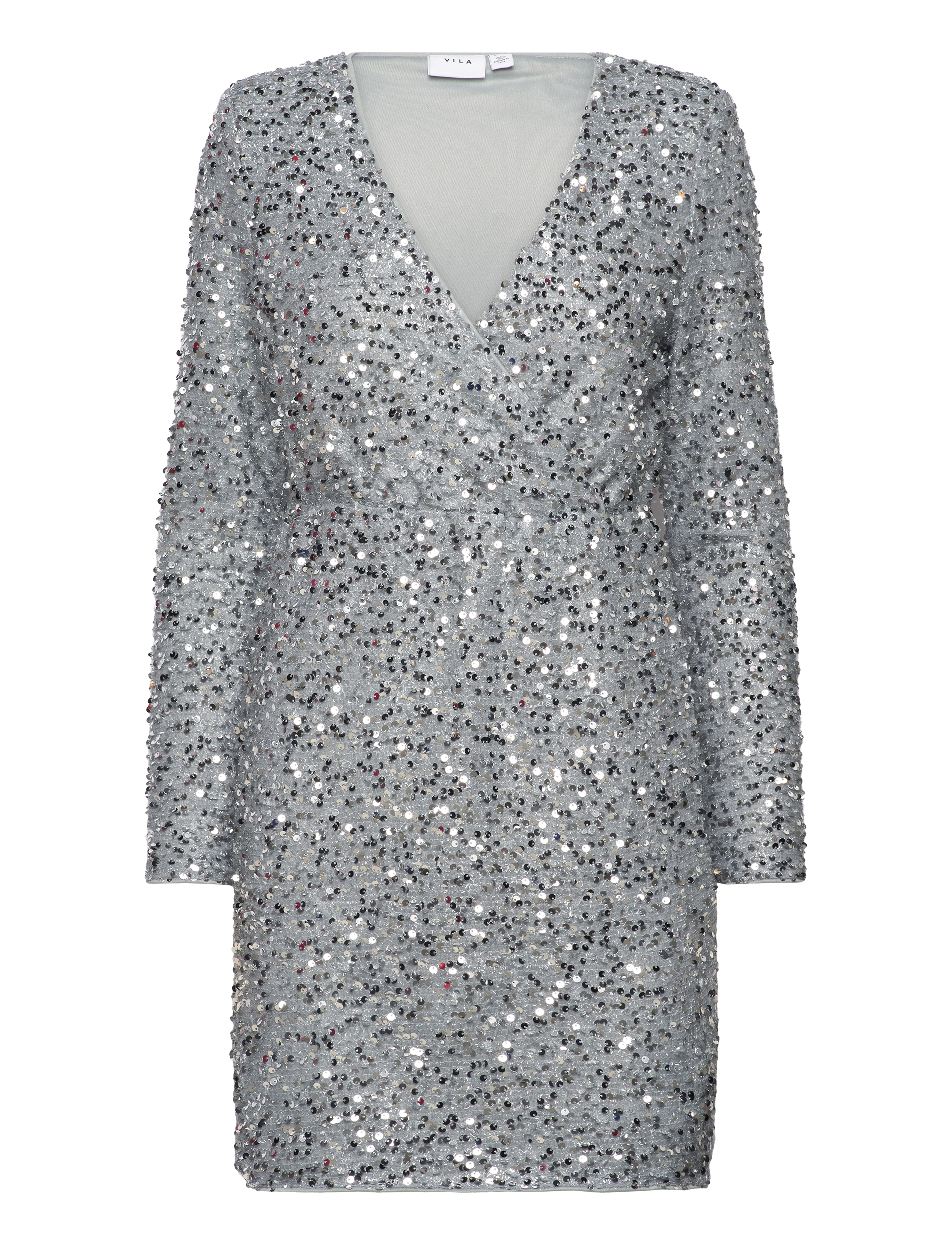 VILA Vicava Pailletten Kleid / 1 Silber - 40 - Damen