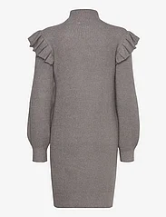 Vila - VIBOOBA FRILL DRESS /B - knitted dresses - sharkskin - 1