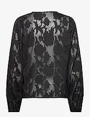 Vila - VISIRID L/S V-NECK TOP / B - long-sleeved blouses - black - 1