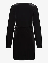 Vila - VIKATJA L/S SHORT VELVET WRAP DRESS/KA - ballīšu apģērbs par outlet cenām - black - 1