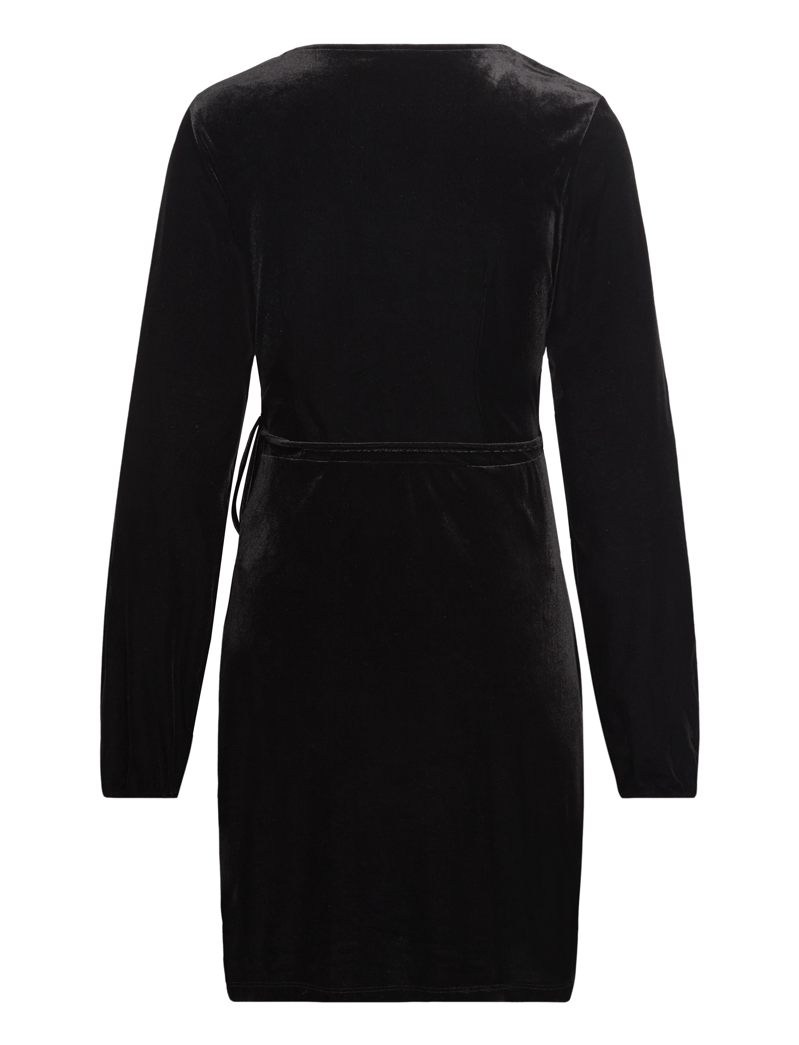 Vila - VIKATJA L/S SHORT VELVET WRAP DRESS/KA - die niedrigsten preise - black - 2