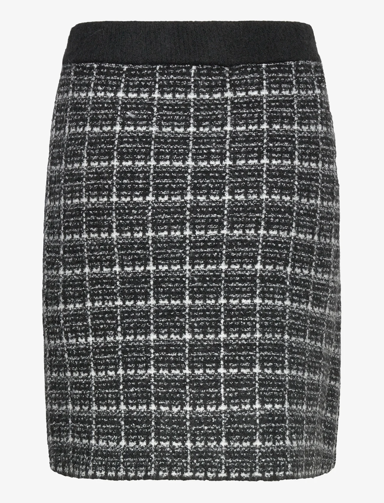 Vila - VIAUDREY CHECK KNIT SKIRT /KA - knitted skirts - black - 1